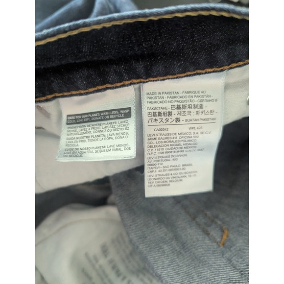 Levis‎ Shorts Mens 40 Blue 541 Dark Wash High Rise Long Inseam Work Summer Denim - Picture 11 of 12